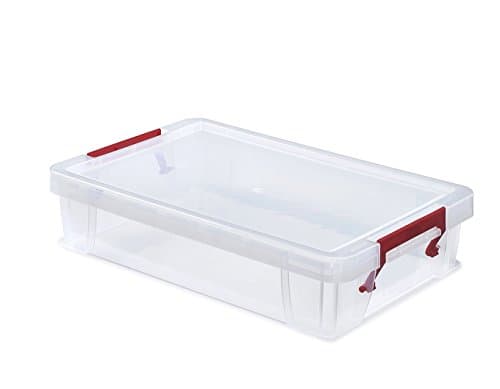 Image of Whitefurze Allstore Container with Silver Clamp, Plastic, Natural, 5.5 Litre