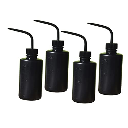 Image of VICASKY 4pcs 250ml Squeeze Rinse Bottles with Curved Spout for Eyelash Cleaning Plastic Water Dispenser Bottles for Beauty and Personal Care