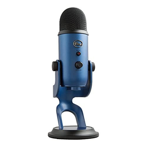 Image of Logitech for Creators Blue Yeti USB Microphone for Recording, Streaming, Gaming, Podcasting on PC and Mac, Condenser Mic for Laptop or Computer with Blue VO!CE Effects, Adjustable Stand - Blue