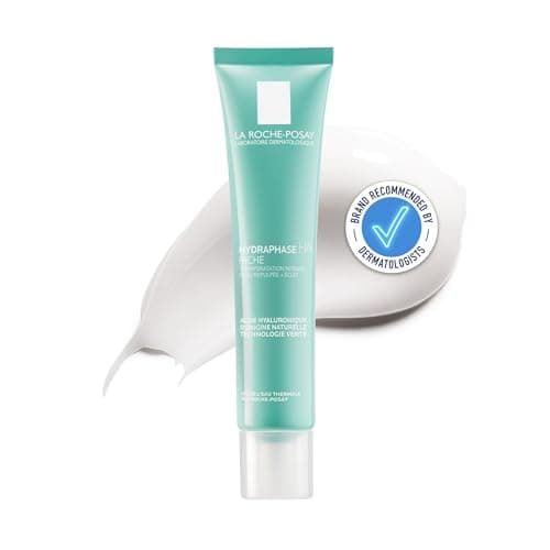 Image of La Roche Posay Hydraphase HA Rich Hyaluronic Acid Moisturiser for Dry to Very Dry, Dehydrated Skin, 72H Intense Hydration, Fast Absorbing Day & Night Cream With Urea and Shea Butter, 40ml