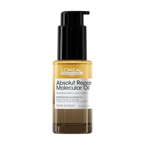 Image of L'Oréal Professionnel Absolut Repair Molecular Bi-Phase Oil for Damaged Hair 30ml, High Shine & Molecular Repair