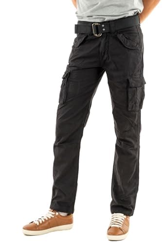 Image of Schott NYC Men's Classic Trousers, Black, 29W