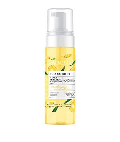 Image of Bielenda - ECO SORBET - Moisturizing & Illuminating Micellar Foam Cleanser - Moisturizing and illuminating micellar face cleansing foam - Pineapple - 150 ml