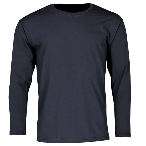 Image of Fruit of the Loom Mens Long Sleeve Value T Shirt Navy XL
