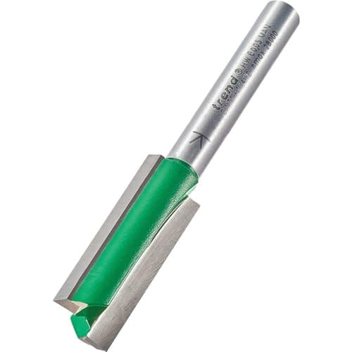 Image of Trend CraftPro Straight Two Flute Router Cutter Bit, 1/4 Inch Shank, 12mm Cut Diameter & 32mm Cut Length, Tungsten Carbide Tipped, C171X1/4TC