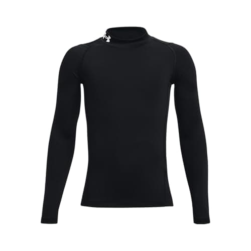 Image of Under Armour Boys Ua Hg Mock Ls T-Shirt, Black, XL EU