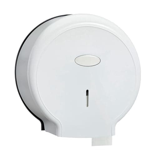 Image of Jumbo Toilet Paper Roll Dispenser, Non Punch Water proof Wall Mount Single Roll Tissue Dispenser Holder for Bathrooms Public Places Toilet (White)