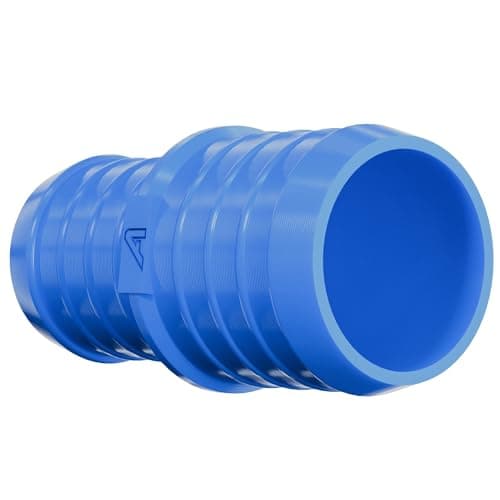 Image of 76mm > 63mm (3" > 2 1/2") Blue Pipe Corrugated Blueucing Joiner PVC Barbed Straight Tube Adapter Hose Reducer Fitting Coupling Adapter