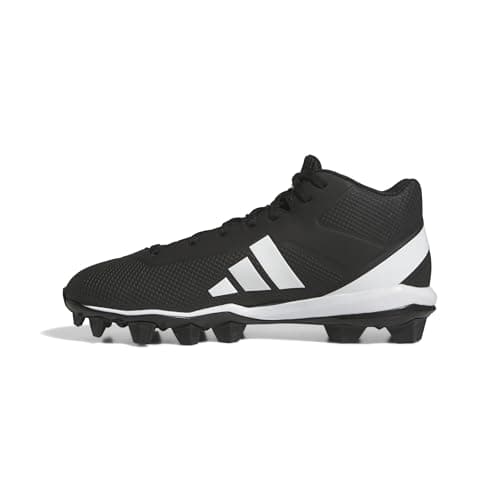 Image of adidas Men's Adizero Impact.2 Molded American Football Sneaker, Black/White/Black, 10