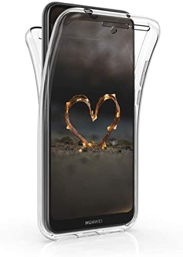 Image of For Huawei Y6 2019 Case Transparent Full Body Crystal Clear Front and Back 360 Degree Protective Cover for Huawei Y6 2019 Phone (Clear)