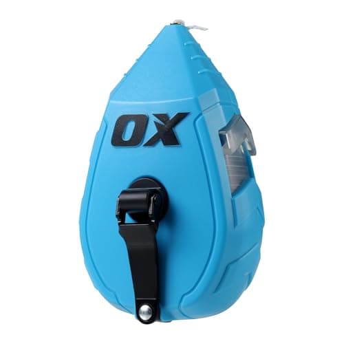 Image of OX Contractor 30m/100'' Aluminium Chalk Reel, Extra Bold Fine Line (Not Including Powder), 1:1 Gear Ratio for Faster Rewind, ABS Plastic Case, Transparent Chalk Window for Monitoring, OX-T630502