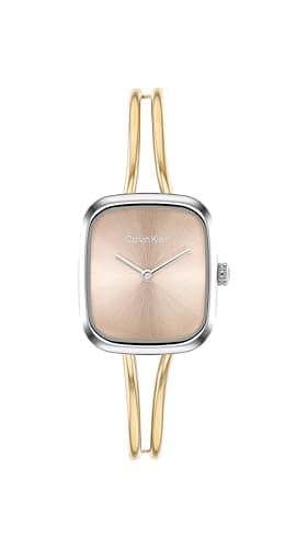 Image of Calvin Klein Two Hand Quartz Movement Watch for Women CK Adore Collection with Gold Colored Stainless Steel Bracelet - 25100134