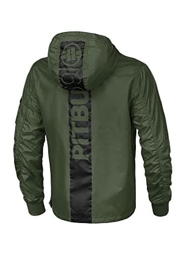 Image of Pitbull Pit Bull West Coast Loring Hilltop Kangaroo Jacket with Hood, olive, S