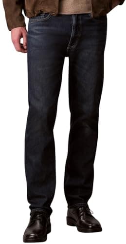 Image of Calvin Klein Men’s Gilded Rinse Straight Fit Jeans, Blue (Gilded Rinse), 32W/34L
