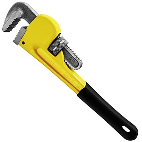 Image of WAIZHIUA 14" Stilsons Pipe Wrench - Max 48mm Large Jaw and Scales, Heavy Duty Adjustable Pipe Wrench, Professional Straight Spanner for Plumbing