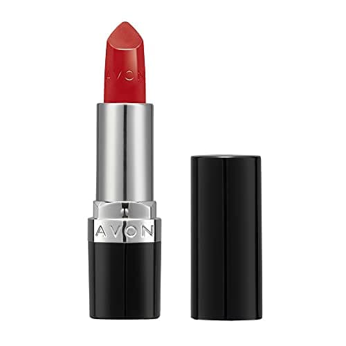 Image of Avon Ultra Satin Lipstick Red 2000 with Vitamin E, Avocado Oil and Sesame Oil for Creamy Rich Colour with a Satin Finish