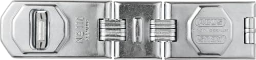 Image of ABUS Hinged hasp and Staple 110/195 - Device for Padlocks - for Opening Doors and Corner Solutions - ABUS Security Level 8 - Silver