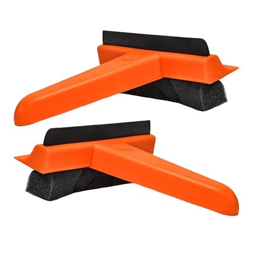 Image of Tek Automotive Twin Pack Ice Scraper and Squeegee – Non Scratch Windscreen Scraper for Cars