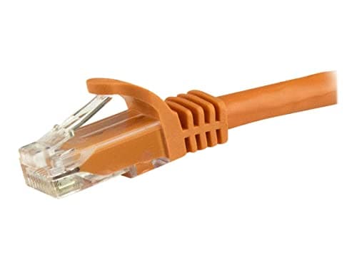 Image of StarTech.com 1.5m CAT6 Ethernet Cable - Orange CAT 6 Gigabit Ethernet Wire -650MHz 100W PoE RJ45 UTP Network/Patch Cord Snagless w/Strain Relief Fluke Tested/Wiring is UL Certified/TIA (N6PATC150CMOR)