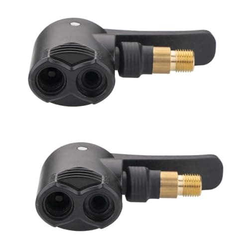 Image of Dual Head Bike Track Pump - Multi-use Connector Head Pump Valve Adapter for Mountain & Road Bikes