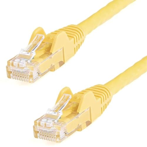 Image of StarTech.com 3ft CAT6 Ethernet Cable - Yellow CAT 6 Gigabit Ethernet Wire -650MHz 100W PoE RJ45 UTP Network/Patch Cord Snagless w/Strain Relief Fluke Tested/Wiring is UL Certified/TIA (N6PATCH3YL)