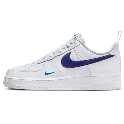 Image of NIKE HF3836-100 Air Force 1 '07 Men White/DEEP Royal Blue-LT Photo Blue UK 7