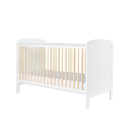 Image of Ickle Bubba Coleby Classic Cot Bed – 3-in-1 Convertible Cot, Suitable from Birth to 4 Years, Adjustable Base & Teething Rails (Scandi, Incl. Under Drawer & Premium Sprung Mattress)