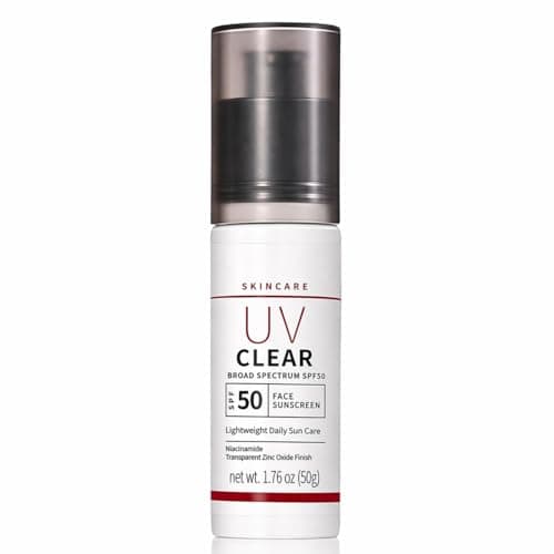 Image of Mineral Sunscreen SPF 50, Zinc Oxide Cream, Factor 50 Sun Cream - Lightweight Broad Spectrum Face & Body Moisturiser with No White Cast for Sensitive Skin, Daily UV Defence, 50g