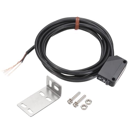 Image of sourcing map E3Z-LS61 Photoelectric Sensor, 200mA 12-24VDC V Laser Diffuse Reflection Photoelectric Switch Sensor 4 Lines Detection Distance 30-300MM NPN NO+NC with Bracket(Black)