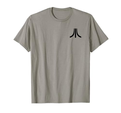 Image of Atari Logo Black Vintage Classic Gaming Retro Fun Design T-Shirt