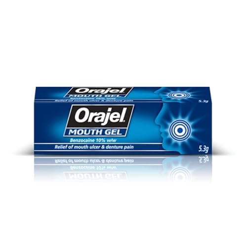 Image of Orajel Mouth Gel for Fast Mouth Ulcer Treatment & Oral Gel Relief, Targeted Tooth Pain Relief, Easy-Apply Mouth Numbing Gel, 5.3g