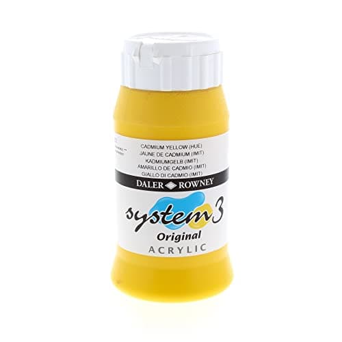 Image of Daler-Rowney System3 Acrylic Paint, Plastic Pot, 16.91oz - 500 ml, Cadmium Yellow Hue