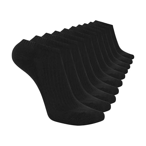 Image of Skechers Men's 10 Pack Cushioned Low Cut Socks, Black, 43-47