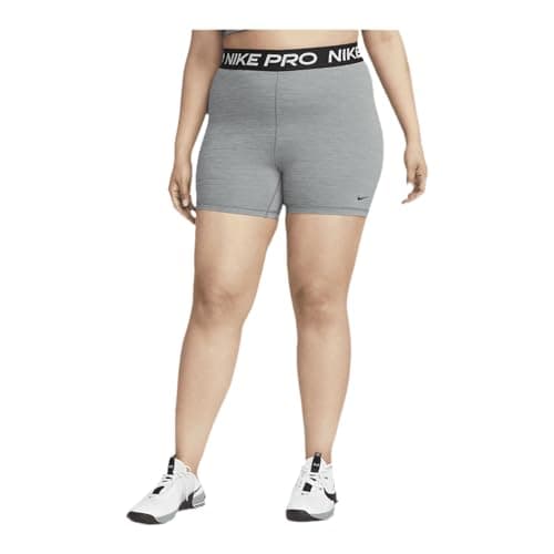 Image of Nike Pro 365 Women's 5" Shorts (Plus Size), 1X - 3X, Smoke Grey/Heather/Black/Black, 3X