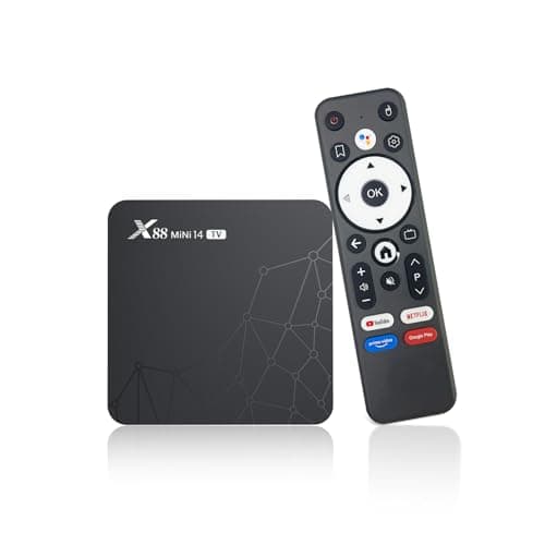 Image of Android TV Box 14.0,Android Box 4K HDR10 2GB RAM 16GB ROM RK3518 Quad Core, 2.4G /5G dual-band WIFI Bluetooth 5.0, Ethernet 10/100M TV Box Android