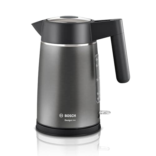 Image of Bosch DesignLine TWK5P475GB Stainless Steel Cordless Kettle,1.7 Litres, 3000W - Graphite