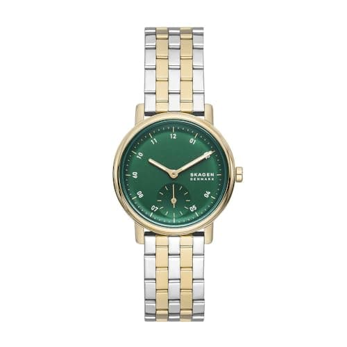Image of Skagen Kuppel Watch for Women, Quartz sub dial Three Hand Movement with Stainless Steel, Fabric or Leather Strap