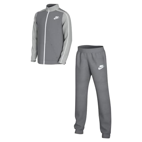 Image of NIKE K NSW Futura Poly Cuff TS Tracksuit, Smoke Gray/Lt Smoke Gray/White/White, 8-10 Years