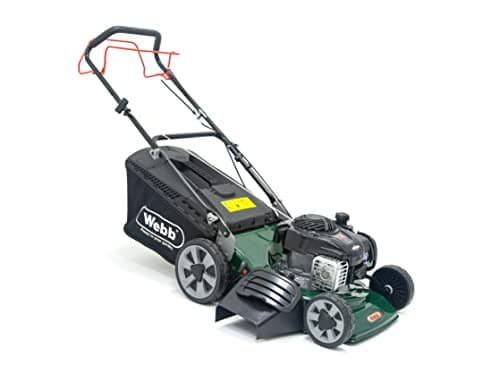 Image of Webb WER18HW4 18"/46cm Self Propelled Rotary Petrol Lawnmower, 140cc Engine, 8 Cutting Heights, 65L Collection Bag - 3 Year Guarantee