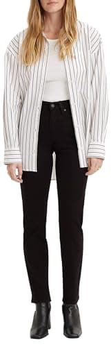 Image of Levi's Women's 724™ High Rise Straight Jeans, Night is Black, 24W / 28L