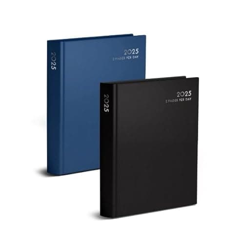 Image of Martello 2025 A5 2 Pages per Day Desk Diary (Classic Colours)