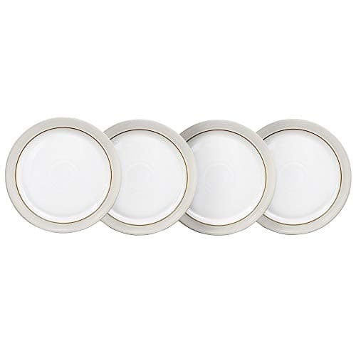 Image of Denby CNV-003/4 Natural Canvas Set of 4 Dinner Plate Set, One Size, White; Neutral