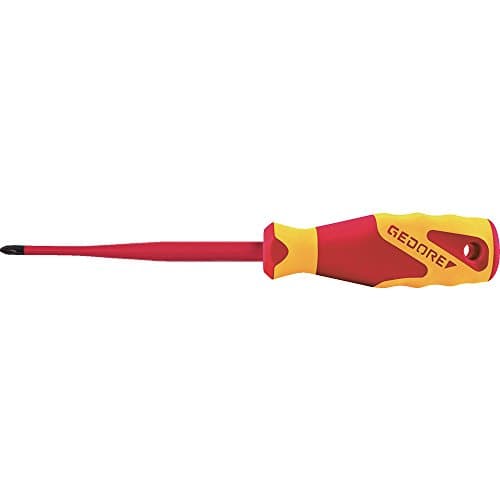 Image of GEDORE VDE Screwdriver Phillips Slim Drive 2160 PH 2, 1000 V, Fully Insulated Blade, 3-Component Handle