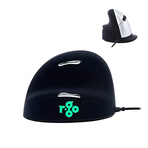 Image of R-Go HE Mouse - Ergonomic Mouse - Large (Hand Size above 185mm) - Left Handed - Wired
