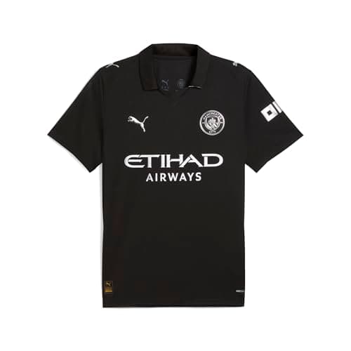 Image of Puma Manchester City FC Men's Away Jersey 25/26, Black (Black), XL