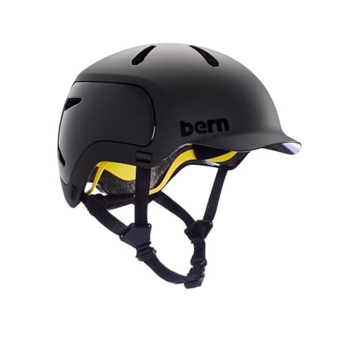 Image of Bern Watts 2.0 MIPS Adult Bike Helmet with Rotational Impact Safety?Adjustable Adapts to All Seasons?EN1078 Certified?Small?Matte Black
