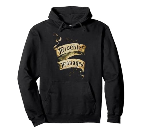 Image of Harry Potter Mischief Managed Pullover Hoodie, Adult Unisex, Black, X-Large