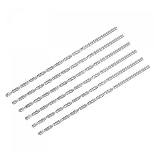 Image of TA-VIGOR 6Pcs 4.5mm Extra Long Twist Drill Bits, 200mm Length High-Speed Steel HSS Straight Shank Spiral Drill Bits for Wood Metal Aluminum Plastic