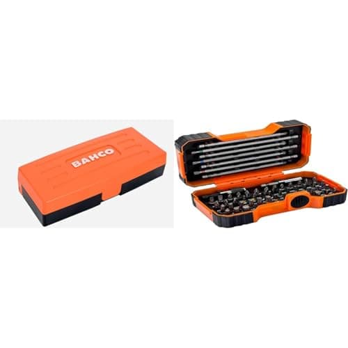Image of Socket Set 1/4" Drive 25 PIECE SL25 By BAHCO & 59/S54BC Colour-Coded Bit Set, 54 Piece