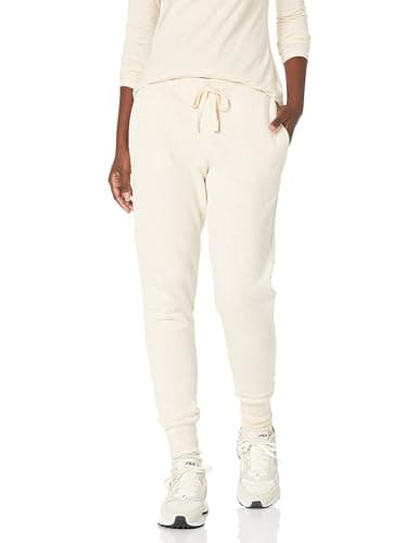 Image of Amazon Essentials Women's Fleece Cuffed Jogging Bottoms (Available in Plus Size), Oatmeal Heather, XL